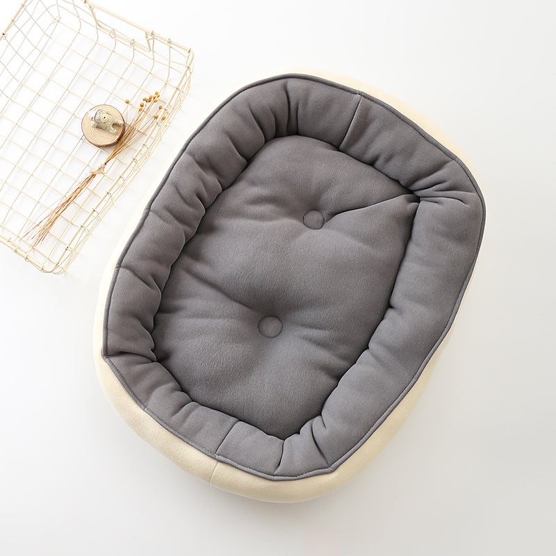Luxury Reversible Pet Bed for Dogs & Cats