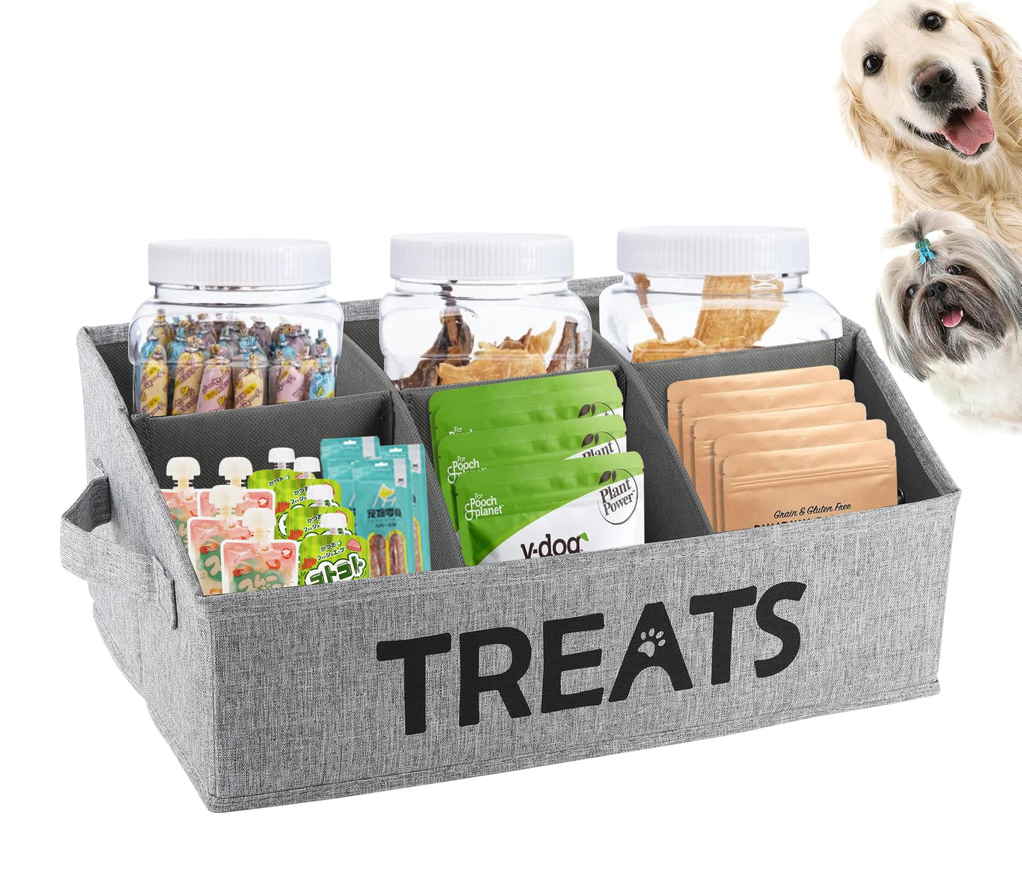 Dog Treat Storage Organizer with Compartments