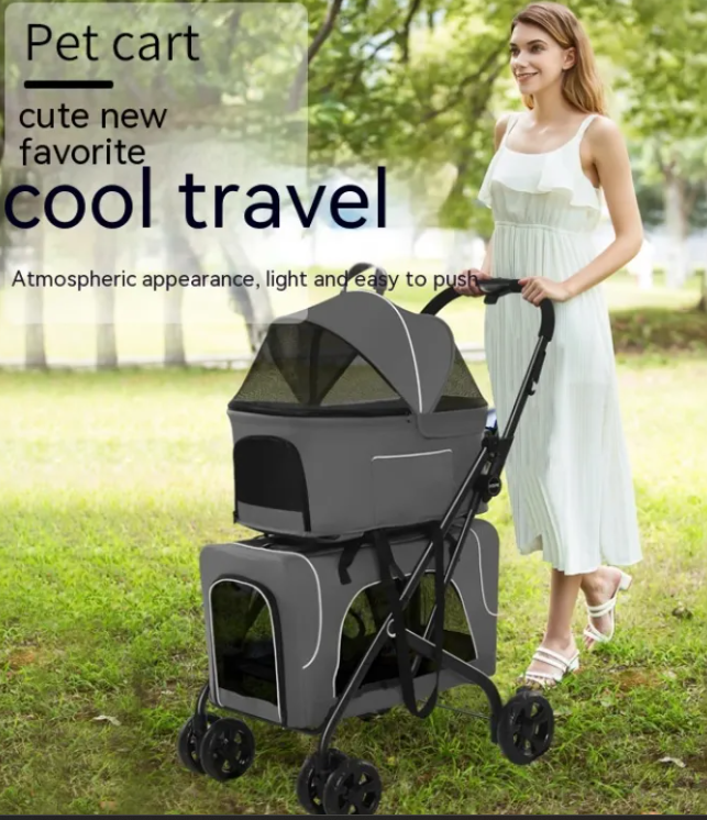 Lightweight Folding Cat/Dog Stroller