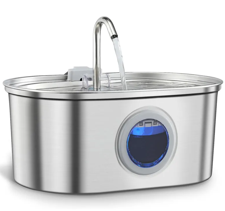 Stainless Steel Pet Water Fountain – Automatic Cat & Dog Drinking Fountain