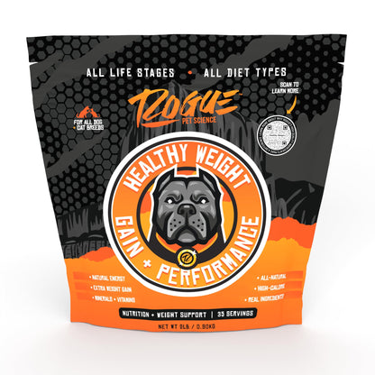 ROGUE PET SCIENCE Healthy Weight - Natural Weight Gainer for Dogs - High Calorie Tasty Dog Food & Cat Food Topper - Supports Weight Gain Gut Health & Digestion - Helps Provide Natural Energy (2 lbs)