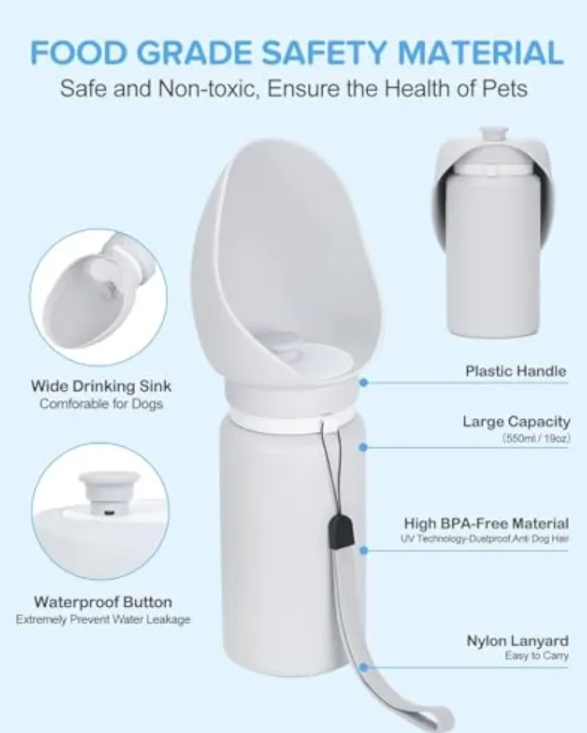 Portable Travel Dog Water Bottle & Dispenser